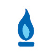 Stufa a gas metano SICAR ECO45 Blue flame 4000W con fiamma protetta 